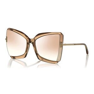 Tom Ford Sunglasses Butterfly Full Rim, Rose Champagne with Rose Gold Frame and